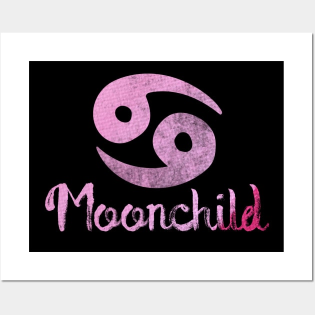 MoonChild Cancer Zodiac Wall Art by bubbsnugg